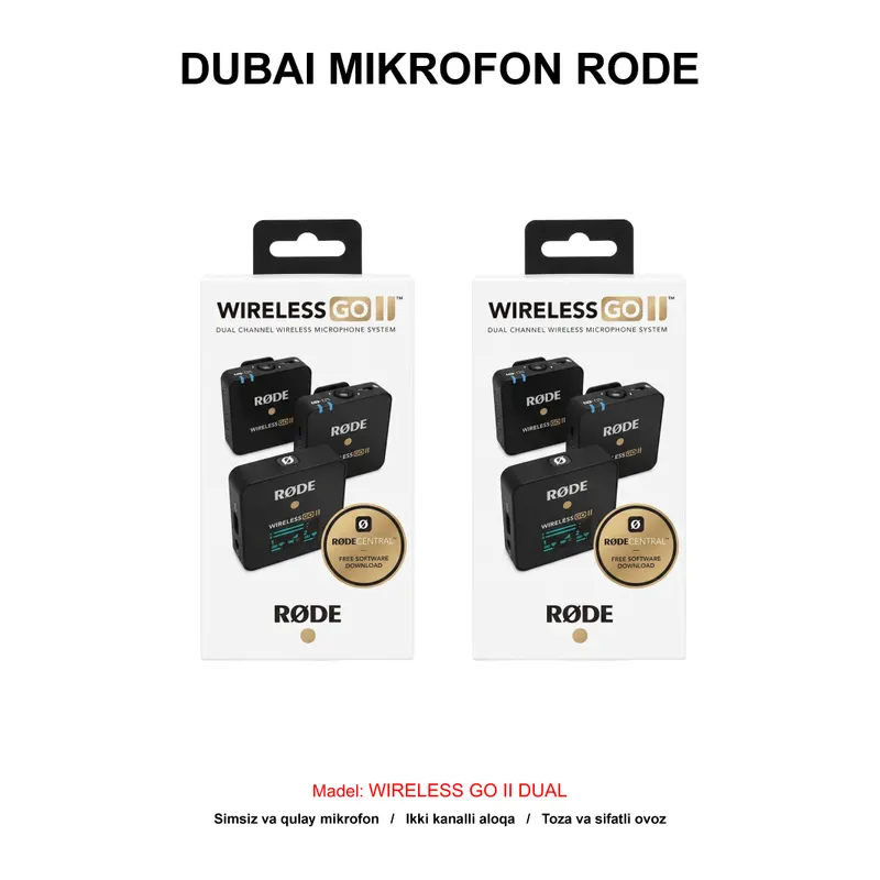 DUBAI MIKROFON RODE WIRELESS GO II DUAL