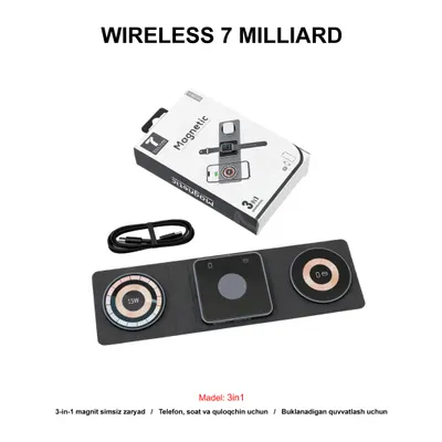 WIRELESS 7 MILLIARD 7M3IN1MGWCABK 3in1 BLACK