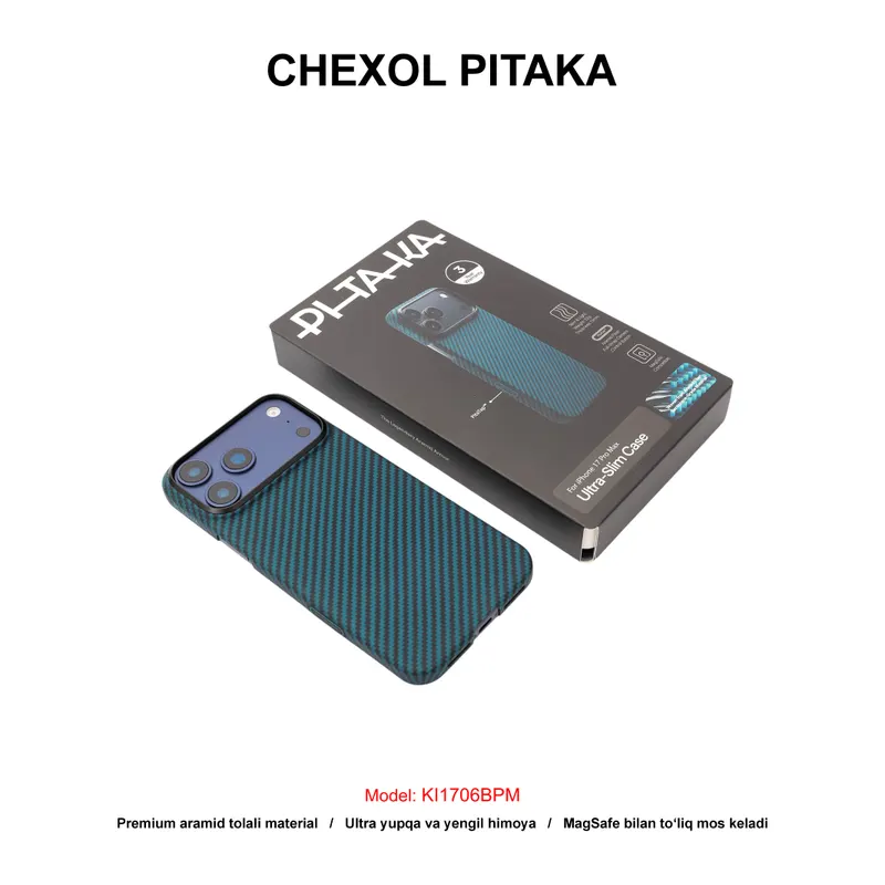 CHEXOL PITAKA KI1706BPM IP17 PRO MAX BLACK/BLUE