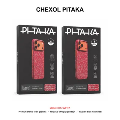 CHEXOL PITAKA KI1702PTK IP17 PRO GOLD/RED