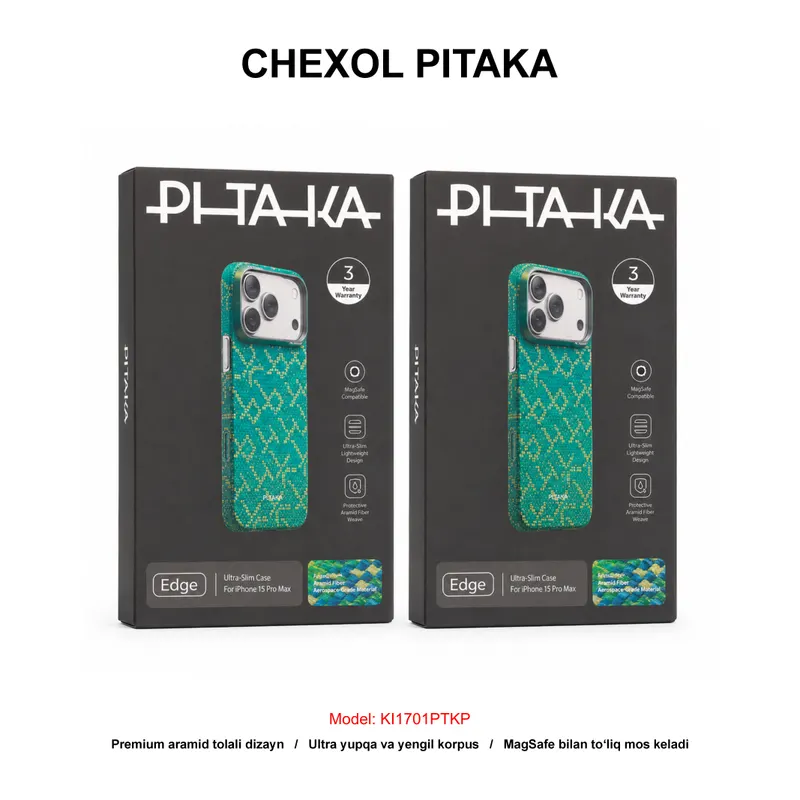 CHEXOL PITAKA KI1701PTK IP17 PRO GOLD/GREEN