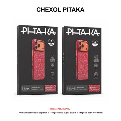 CHEXOL PITAKA KI1702PTKP IP17 PRO MAX GOLD/RED