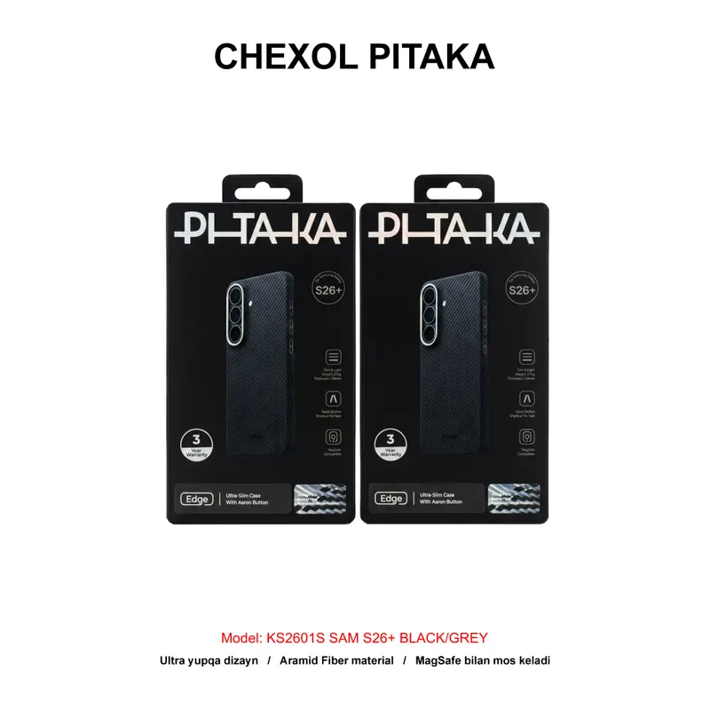 CHEXOL PITAKA ULTRA SLIM KS2601S SAM S26+ BLACK/GREY