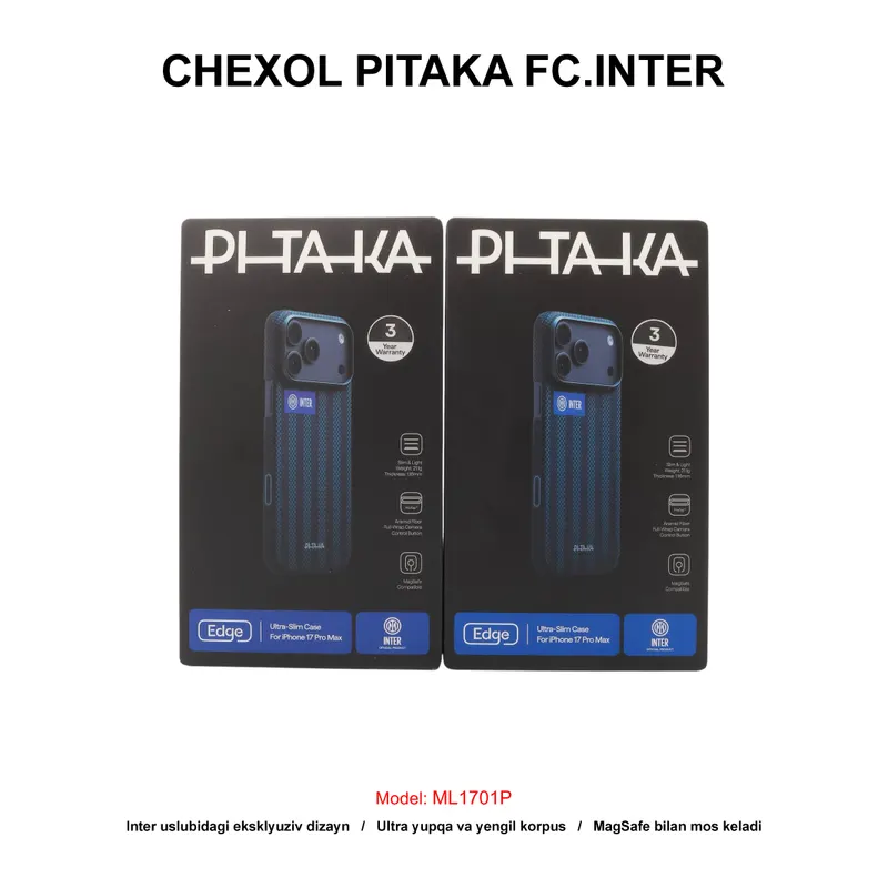 CHEXOL PITAKA FC.INTER ML1701P IP17 PRO BLACK/BLUE JERSEY