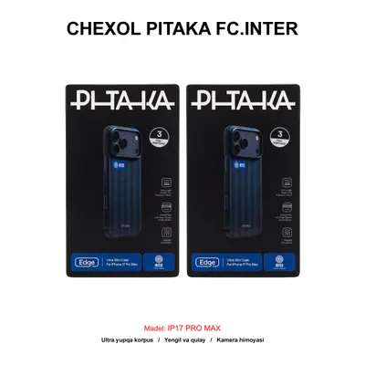CHEXOL PITAKA FC.INTER ML1701PM IP17 PRO MAX BLACK/BLUE JERSEY