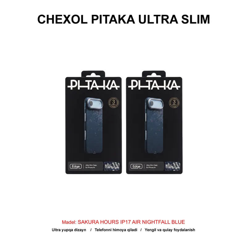CHEXOL PITAKA ULTRA SLIM SAKURA HOURS SH1701AN IP17 AIR NIGHTFALL BLUE