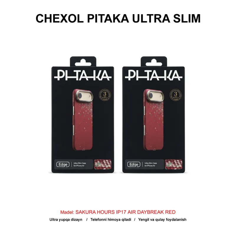 CHEXOL PITAKA ULTRA SLIM SAKURA HOURS SH1701PD IP17 PRO DAYBREAK RED