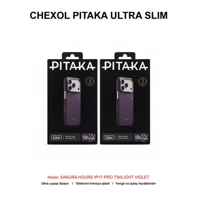 CHEXOL PITAKA ULTRA SLIM SAKURA HOURS SH1701PT IP17 PRO TWILIGHT VIOLET