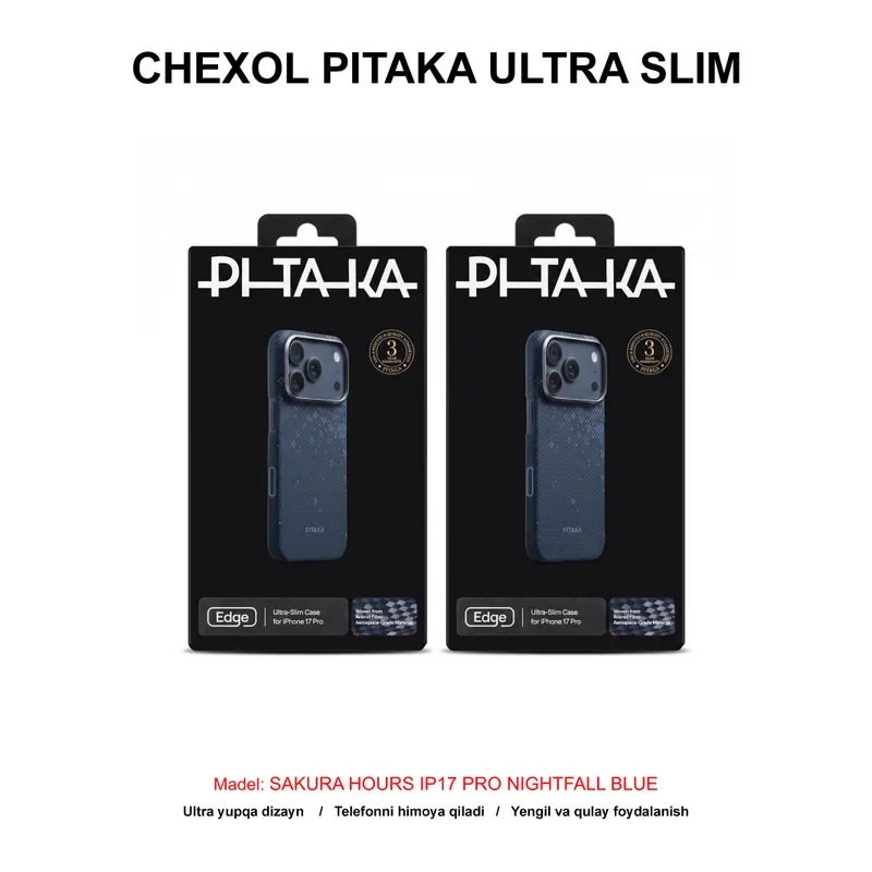 CHEXOL PITAKA ULTRA SLIM SAKURA HOURS SH1701PN IP17 PRO NIGHTFALL BLUE