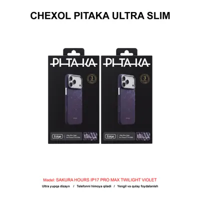 CHEXOL PITAKA ULTRA SLIM SAKURA HOURS SH1701PMT IP17 PRO MAX TWILIGHT VIOLET