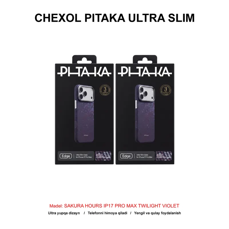 CHEXOL PITAKA ULTRA SLIM SAKURA HOURS SH1701PMT IP17 PRO MAX TWILIGHT VIOLET