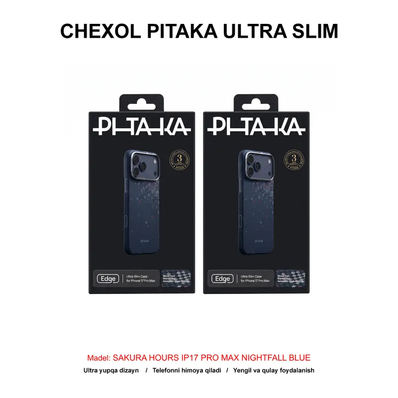 CHEXOL PITAKA ULTRA SLIM SAKURA HOURS SH1701PMN IP17 PRO MAX NIGHTFALL BLUE