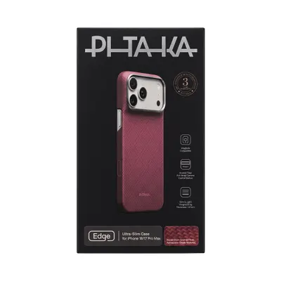 CHEXOL PITAKA ULTRA SLIM KI1817PM IP18 PRO MAX ARGYLE BURGUNDY