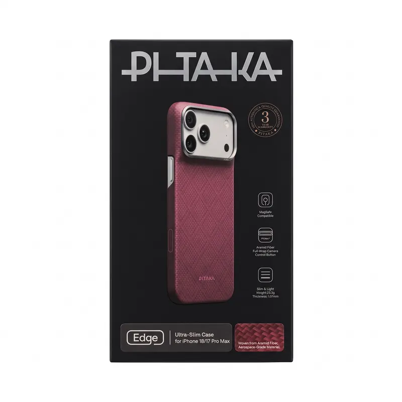 CHEXOL PITAKA ULTRA SLIM KI1817PM IP18 PRO MAX ARGYLE BURGUNDY
