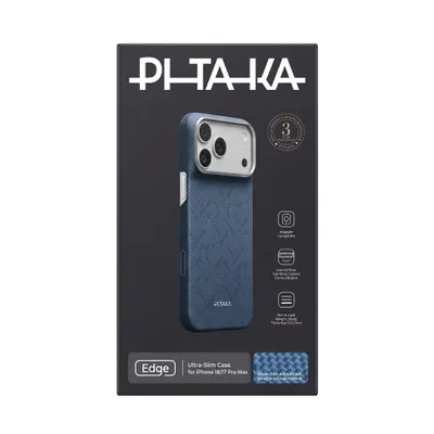 CHEXOL PITAKA ULTRA SLIM KI1821PM IP18 PRO MAX PTK WEAVING SAPPHIRE BLUE