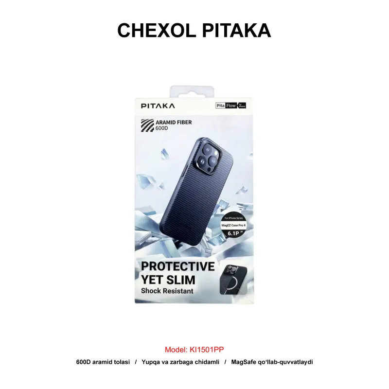 CHEXOL PITAKA KI1501PP IP15 PRO BLACK/GREY