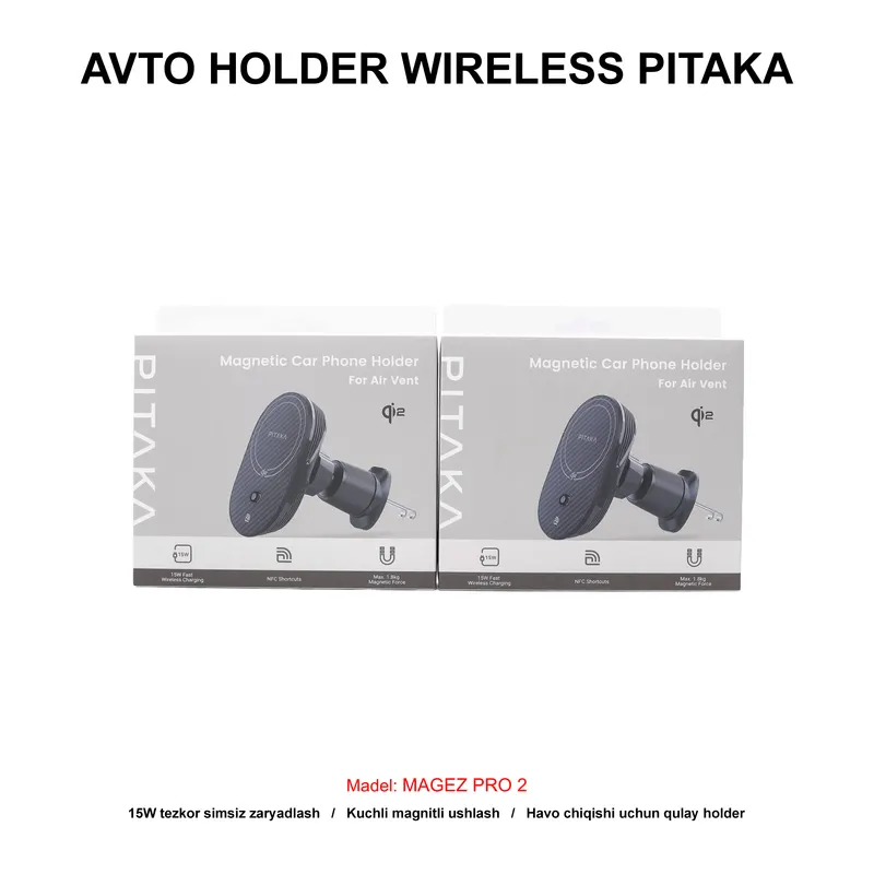 AVTO HOLDER WIRELESS PITAKA MAGEZ PRO 2 CM2402N BLACK
