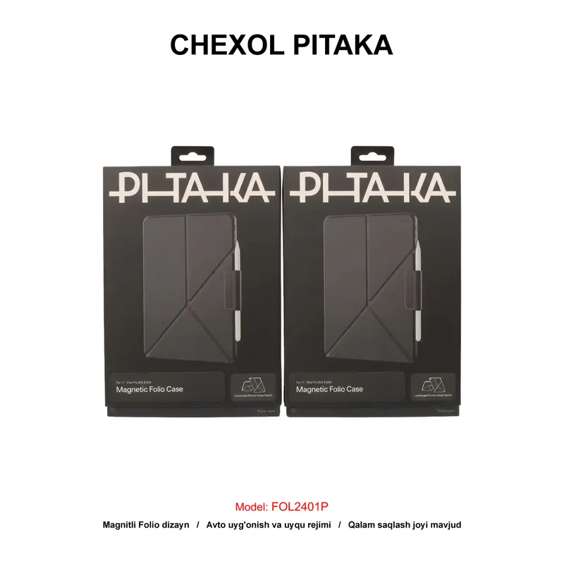 CHEXOL PLANSHET PITAKA MAGNETIC FOLIO FOL2401P IPAD PRO 11" BLACK/GREY