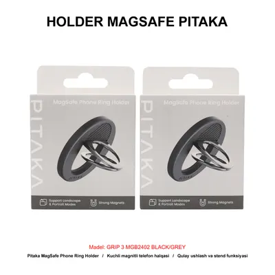 RING HOLDER MAGSAFE PITAKA GRIP 3 MGB2402 BLACK/GREY