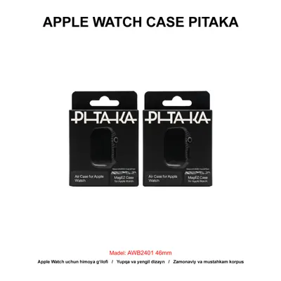 APPLE WATCH CASE PITAKA AWB2401 46mm BLACK/GREY