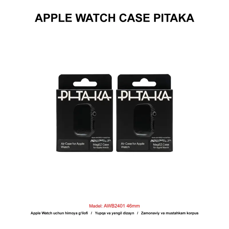 APPLE WATCH CASE PITAKA AWB2401 46mm BLACK/GREY