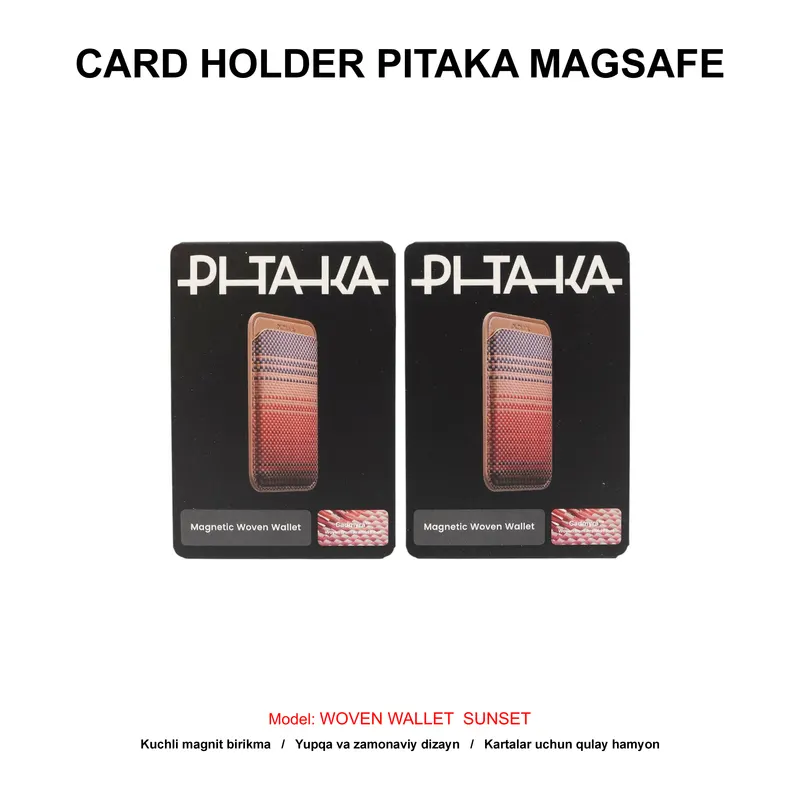 CARD HOLDER PITAKA MAGSAFE WOVEN WALLET MWW2402 SUNSET