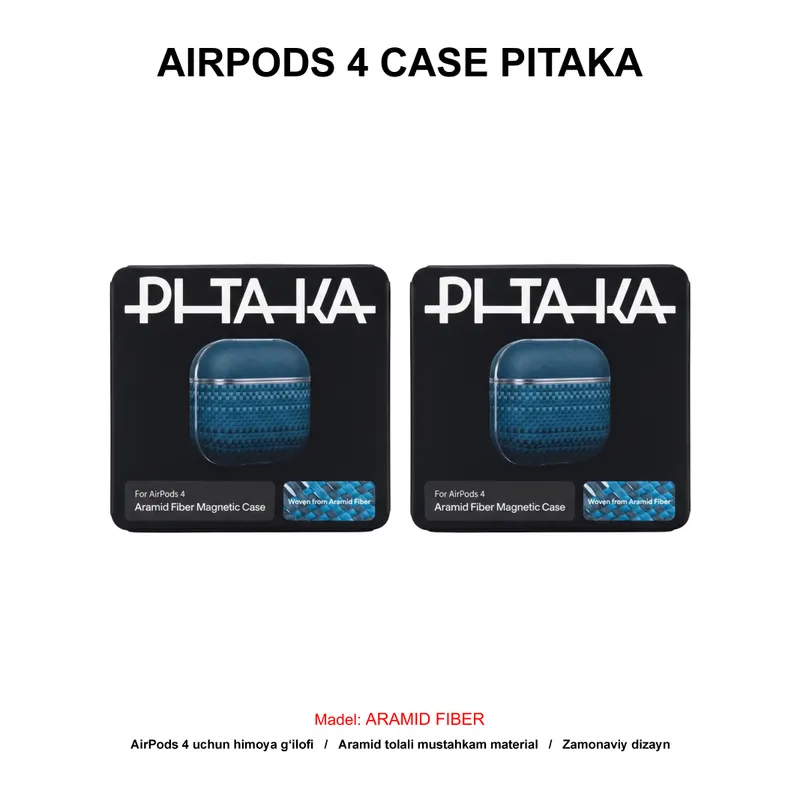 AIRPODS 4 CASE PITAKA ARAMID FIBER APM2406 MOONRISE
