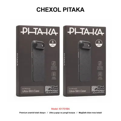 CHEXOL PITAKA ULTRA SLIM KI1701BA IP17 AIR BLACK/GREY