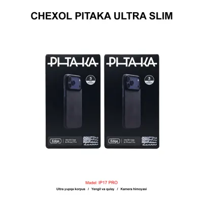 CHEXOL PITAKA ULTRA SLIM KI1701BP IP17 PRO BLACK/GREY