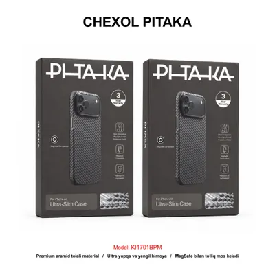 CHEXOL PITAKA ULTRA SLIM KI1701BPM IP17 PRO MAX BLACK/GREY