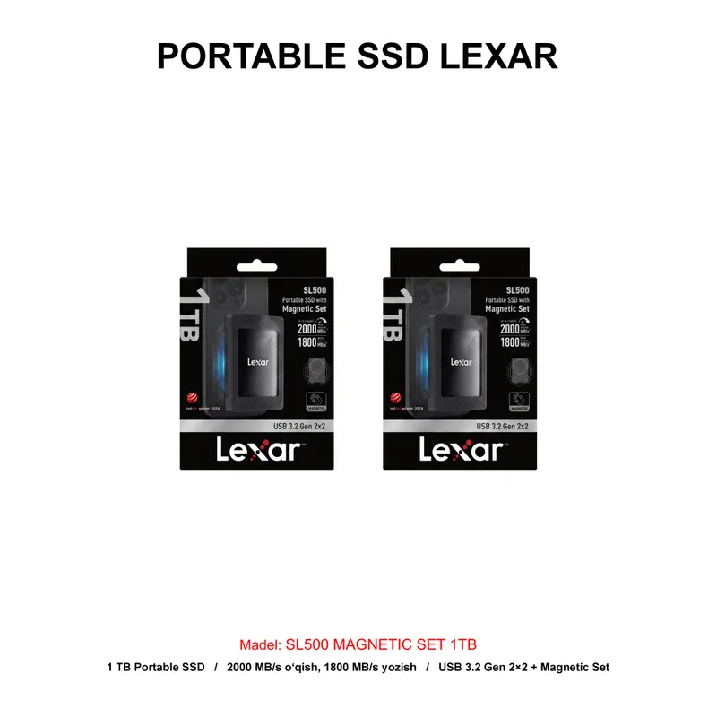 PORTABLE SSD LEXAR SL500 MAGNETIC SET 1TB