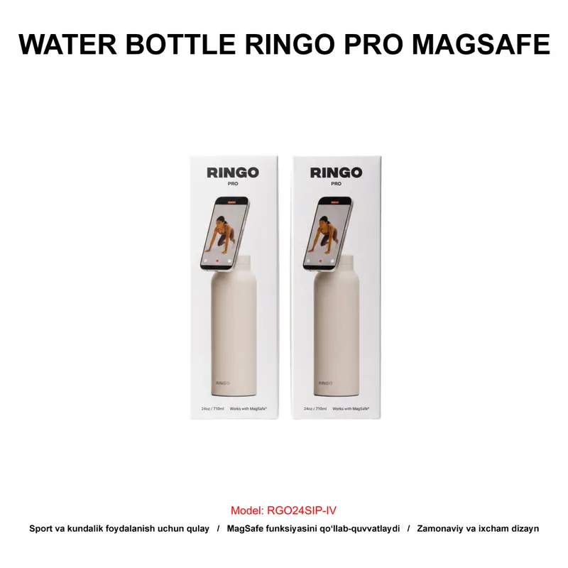 WATER BOTTLE RINGO PRO MAGSAFE RGO24SIP-IV 710ML IVORY
