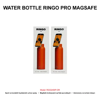 WATER BOTTLE RINGO PRO MAGSAFE RGO24SIP-OR 710ML ORANGE