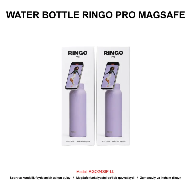 WATER BOTTLE RINGO PRO MAGSAFE RGO24SIP-LL 710ML LILAC
