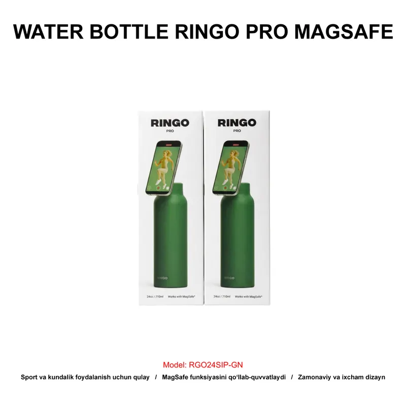 WATER BOTTLE RINGO PRO MAGSAFE RGO24SIP-GN 710ML GREEN