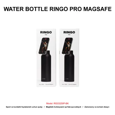 WATER BOTTLE RINGO PRO MAGSAFE RGO32SIP-BK 950ML BLACK