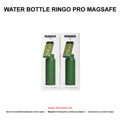 WATER BOTTLE RINGO PRO MAGSAFE RGO32SIP-GN 950ML GREEN