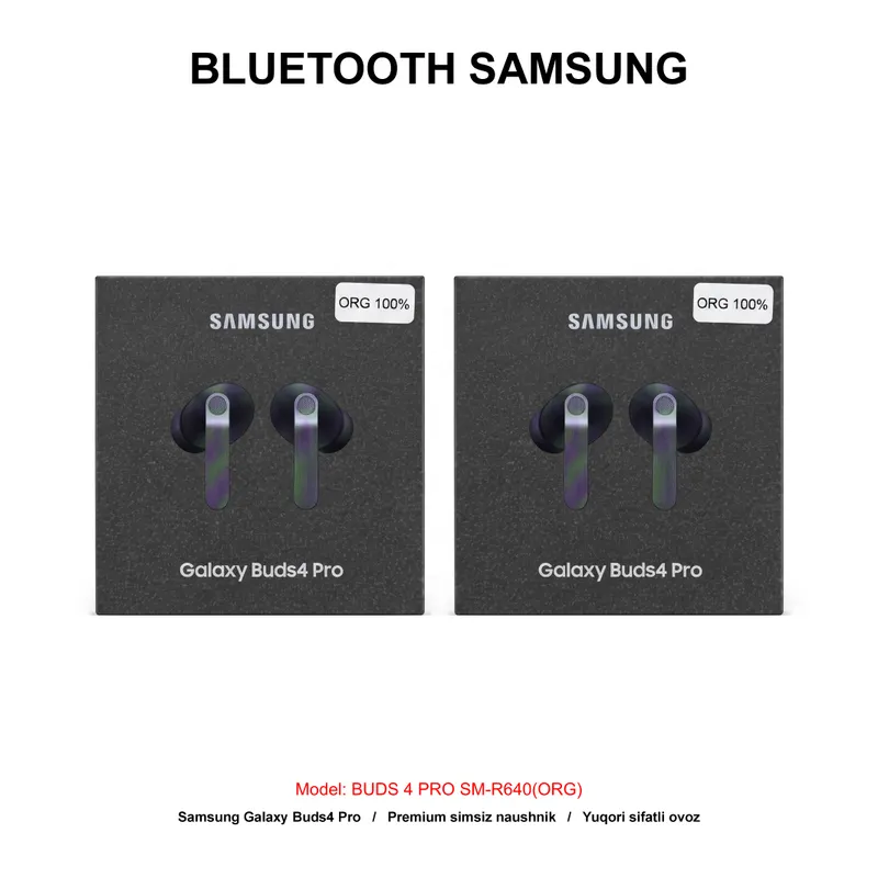 BLUETOOTH SAMSUNG BUDS 4 PRO SM-R640 BLACK (ORG)