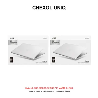 CHEXOL UNIQ CLARO MACBOOK PRO "13 MATTE CLEAR