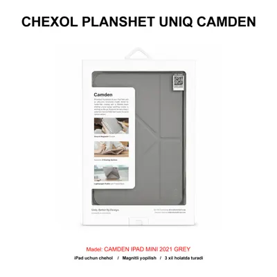 DUBAI CHEXOL PLANSHET UNIQ CAMDEN IPAD MINI 2021 GREY