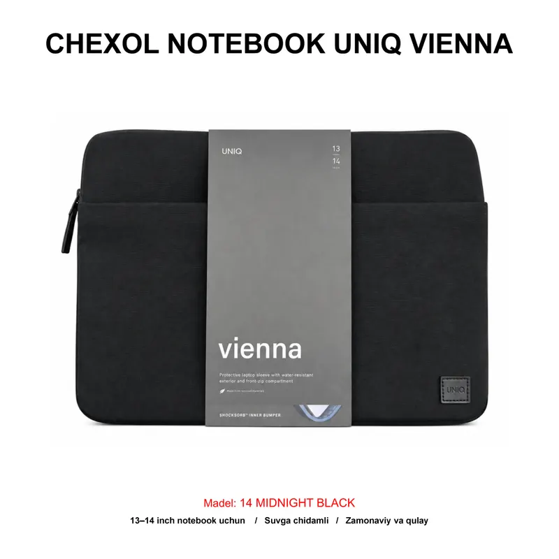 CHEXOL NOTEBOOK UNIQ VIENNA "14 MIDNIGHT BLACK