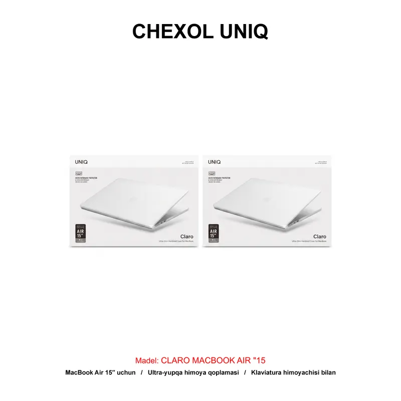 CHEXOL UNIQ CLARO MACBOOK AIR "15 (M2-M4) DOVE