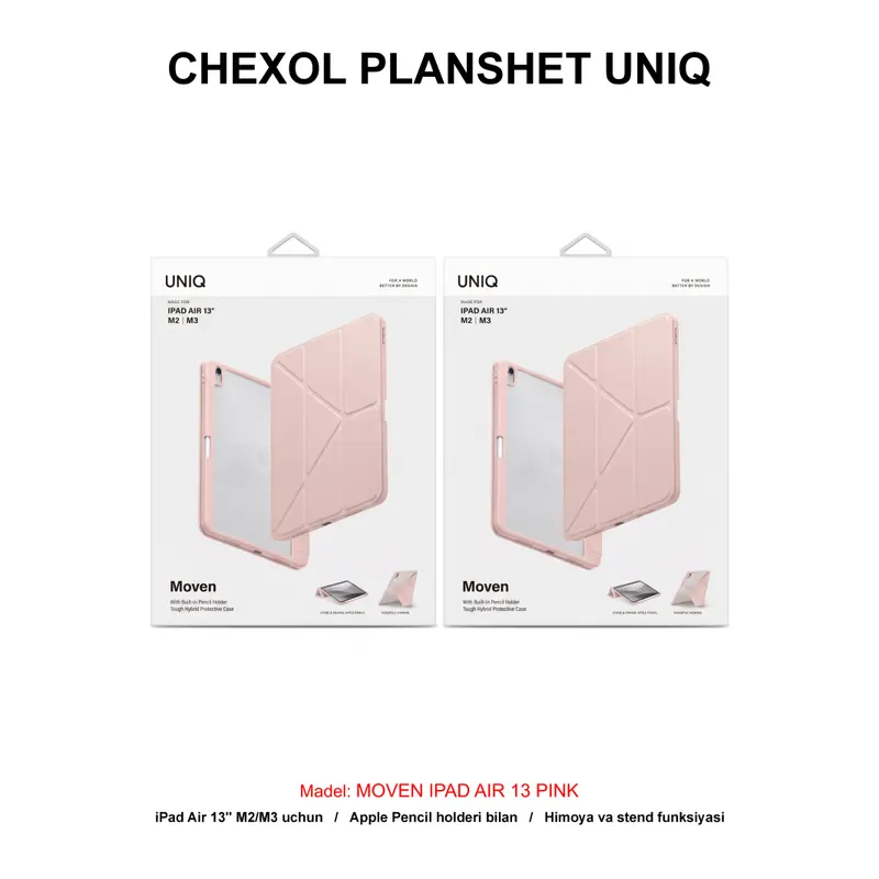 CHEXOL PLANSHET UNIQ MOVEN IPAD AIR 13 PINK
