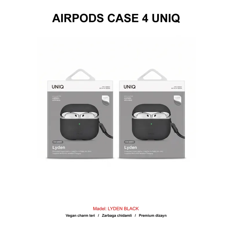 AIRPODS CASE 4 UNIQ LYDEN BLACK
