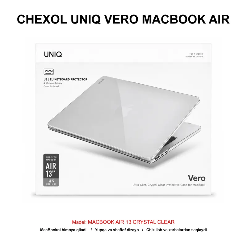 CHEXOL UNIQ VERO MACBOOK AIR 13 CRYSTAL CLEAR