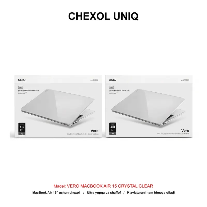 CHEXOL UNIQ VERO MACBOOK AIR 15 CRYSTAL CLEAR