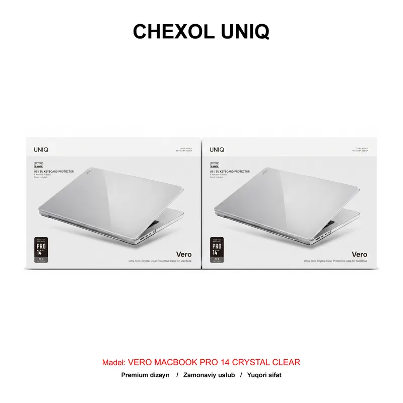 CHEXOL UNIQ VERO MACBOOK PRO 14 CRYSTAL CLEAR
