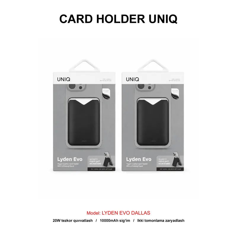 CARD HOLDER UNIQ LYDEN EVO DALLAS BLACK