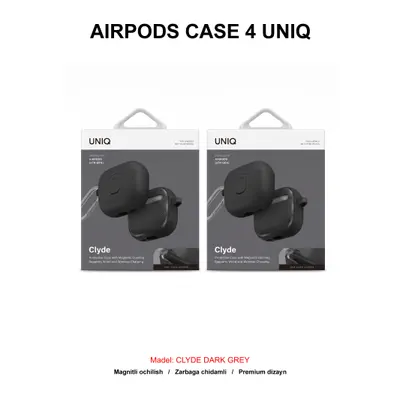 AIRPODS CASE 4 UNIQ CLYDE DARK GREY