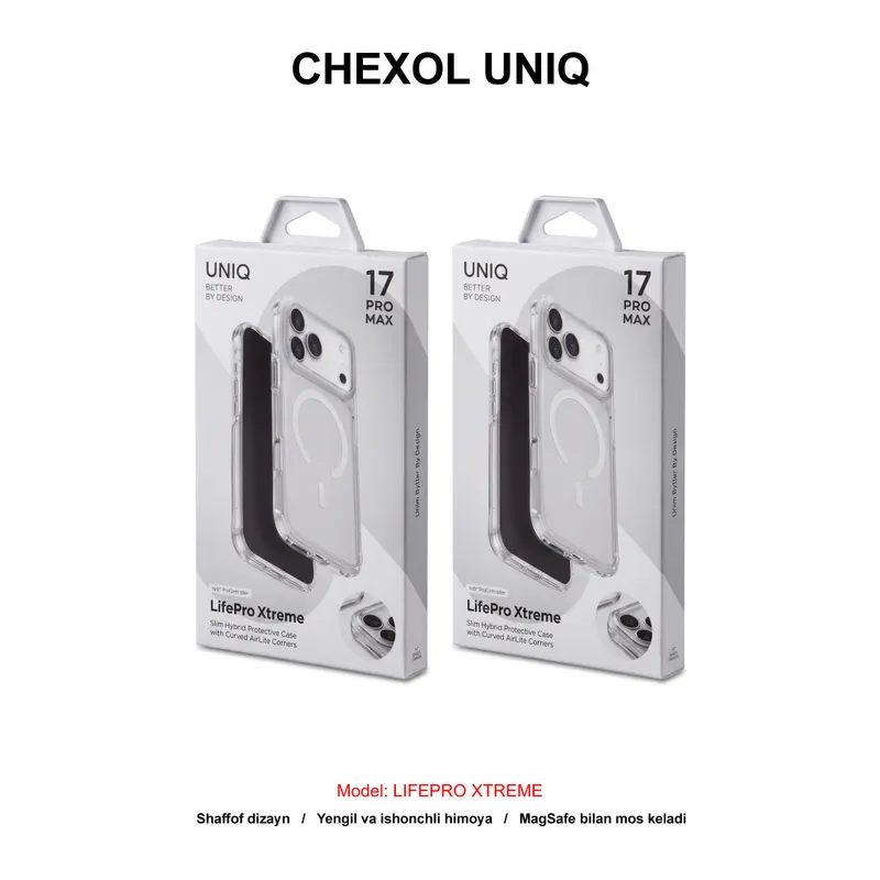 CHEXOL UNIQ LIFEPRO XTREME IP17 PRO MAX FROST CLEAR/WHITE